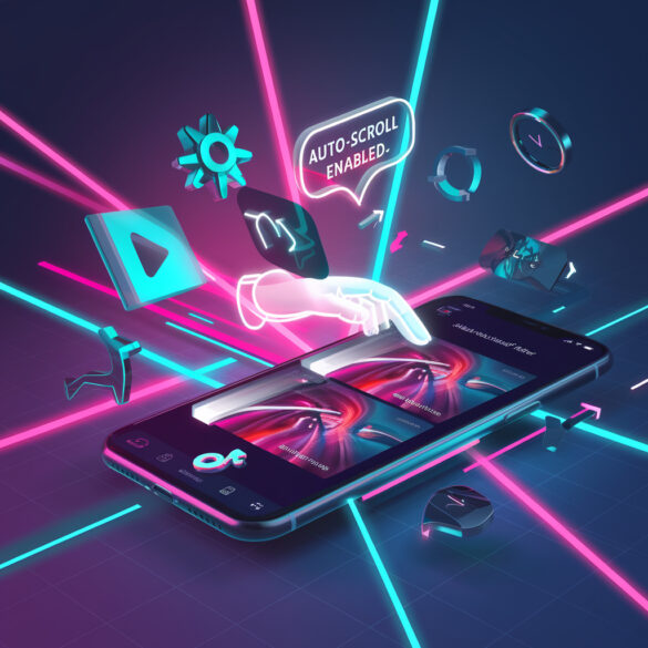 Как автоматически листать ТикТок