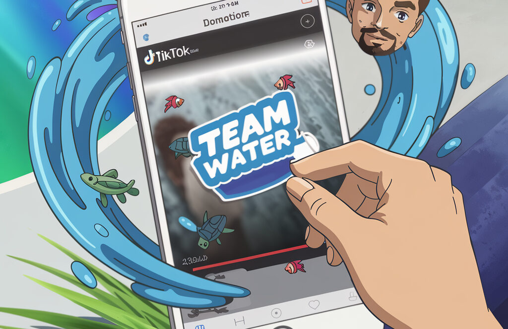TikTok запускает стикер для пожертвований в поддержку инициативы MrBeast «Team Water»