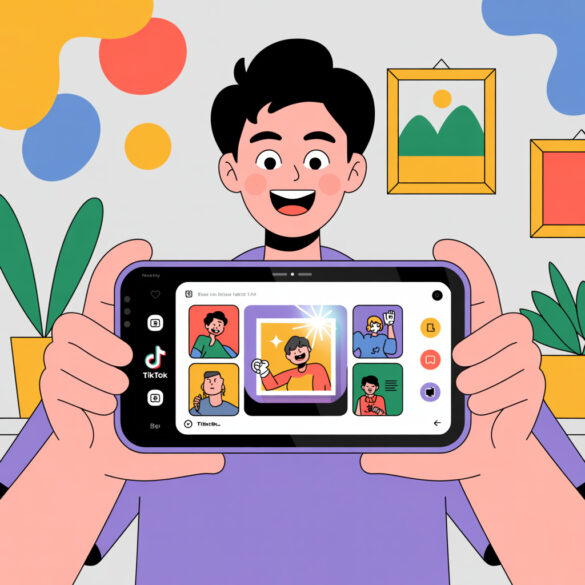 Как отправить фото в ТикТок из галереи