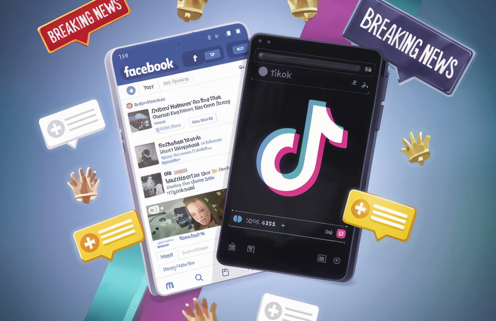 В отчете говорится, что Facebook и TikTok являются ключевыми источниками новостей