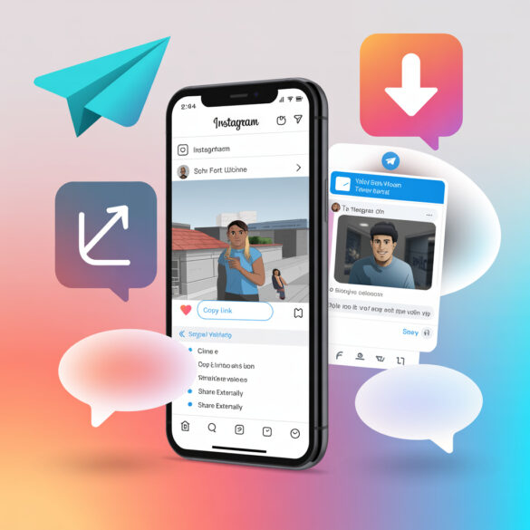 Как отправить видео из инстаграма в телеграм(тг)
